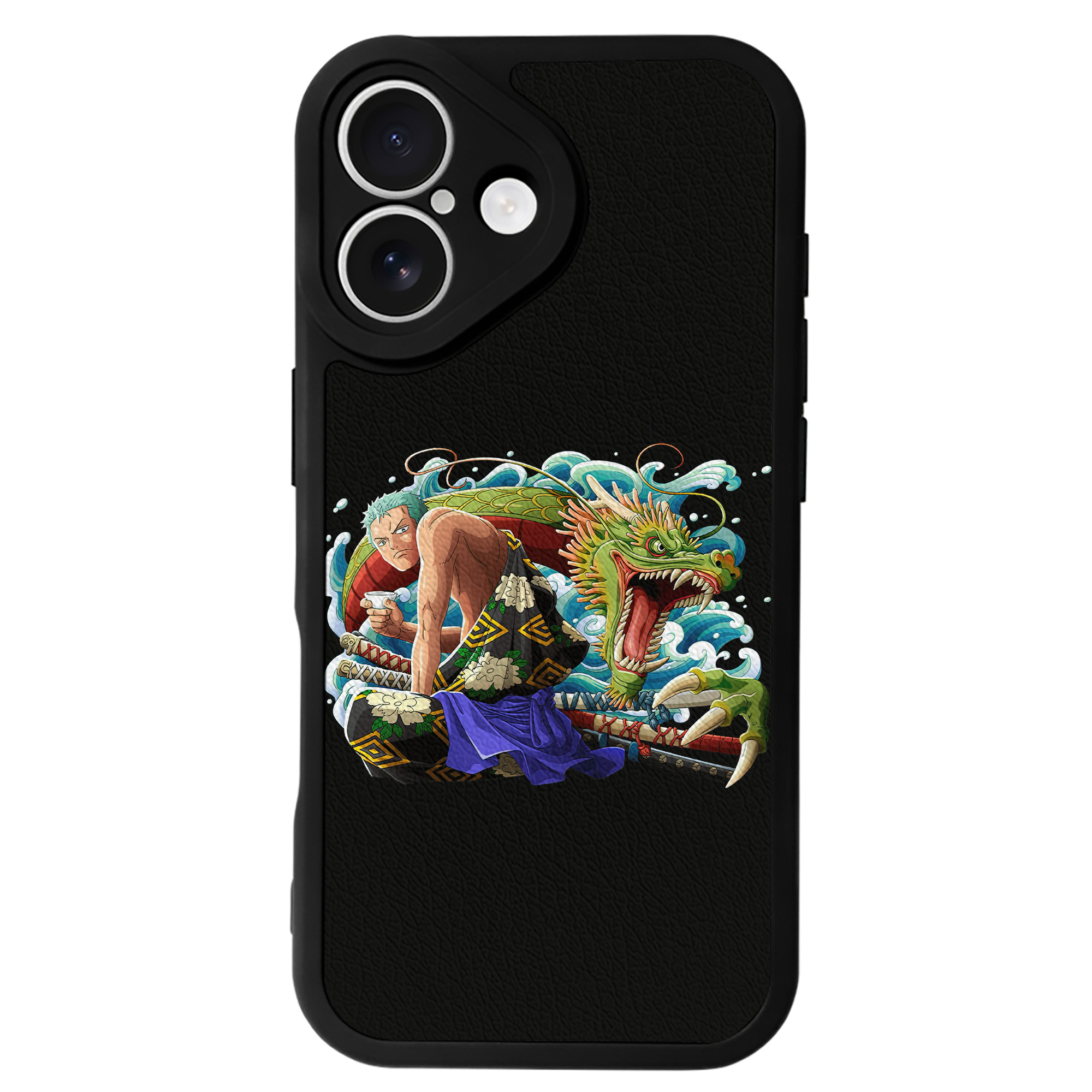 （画像用） ワンピース ロロノア・ゾロ ONE PIECE Roronoa Zoro 【iPhone 16シリーズ対応】シリコンスマホケース（レザー調） 材質：シリコン